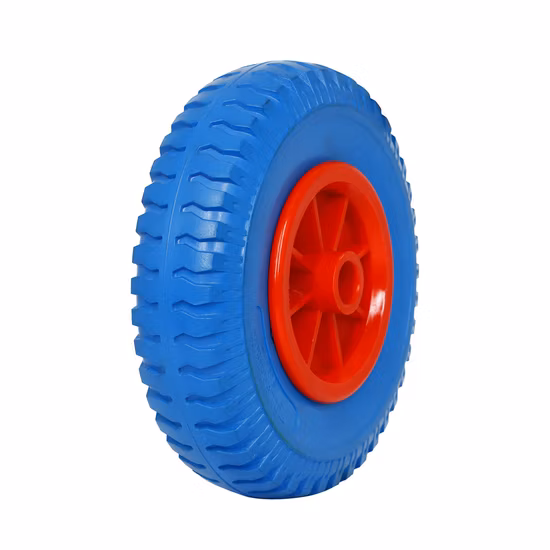 Skystar Heavy Duty Solid Rubber Polyurethane Foaming Flat Free PU Foam Trolley Wheelbarrow Wheels