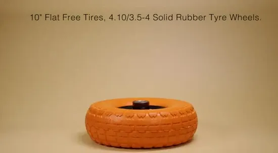 Skystar Heavy Duty Solid Rubber Polyurethane Foaming Flat Free PU Foam Trolley Wheelbarrow Wheels